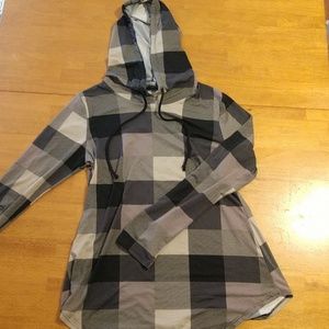 Plaid lightweight hoodie